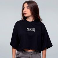 CROPPED OVERSIZED PRETO - DRAGÃO MARINHO