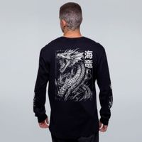 MANGA LONGA PRETA - DRAGÃO MARINHO