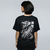 CAMISETA PRETA - DRAGÃO MARINHO