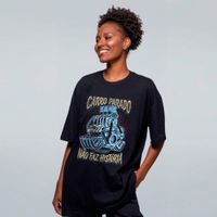 CAMISETA OVERSIZED PRETA - CARRO PARADO