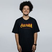 CAMISETA PRETA - FLAME