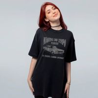 CAMISETA OVERSIZED PRETA - MÁQUINA DO TEMPO