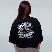 CROPPED OVERSIZED PRETO - CULTURA CARBURADA