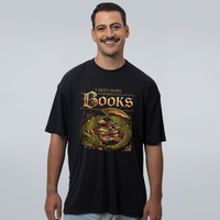 CAMISETA OVERSIZED PRETA - I NEED MORE BOOKS