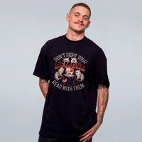 CAMISETA OVERSIZED PRETA - READ WITH YOUR DEMONS