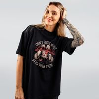 CAMISETA OVERSIZED PRETA - READ WITH YOUR DEMONS