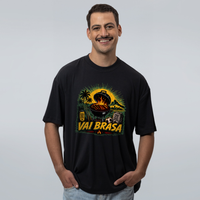 CAMISETA OVERSIZED PRETA - VAI BRASA