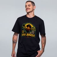 CAMISETA PRETA - VAI BRASA