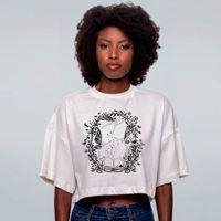 CROPPED OVERSIZED OFF WHITE - FADAS LITERÁRIAS