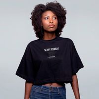CROPPED OVERSIZED PRETO - SCARY KOMBAT