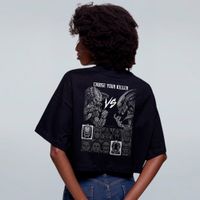 CROPPED OVERSIZED PRETO - SCARY KOMBAT