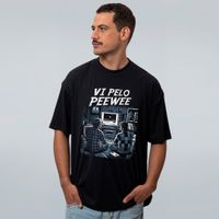 CAMISETA OVERSIZED PRETA - VI PELO PEEWEE