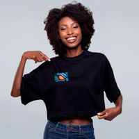 CROPPED OVERSIZED PRETO - ONI CYBERPUNK