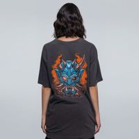 CAMISETA OVERSIZED ESTONADA - ONI CYBERPUNK