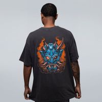 CAMISETA OVERSIZED ESTONADA - ONI CYBERPUNK