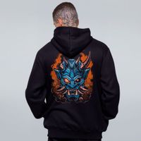 MOLETOM PRETO - ONI CYBERPUNK