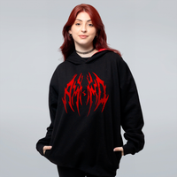 MOLETOM PRETO COM FORRO VERMELHO - RED CORVO LVCAS