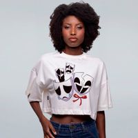 CROPPED OVERSIZED OFF WHITE - A MÁSCARA EM FITAS