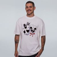 CAMISETA OVERSIZED OFF WHITE - A MÁSCARA EM FITAS