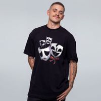 CAMISETA OVERSIZED PRETA - A MÁSCARA EM FITAS