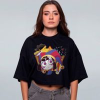 CROPPED OVERSIZED PRETO - A PALHAÇA SEM DONO