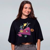 CROPPED OVERSIZED PRETO - AOS PEDAÇOS