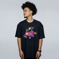 CAMISETA OVERSIZED PRETA - AOS PEDAÇOS
