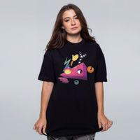 CAMISETA OVERSIZED PRETA - AOS PEDAÇOS