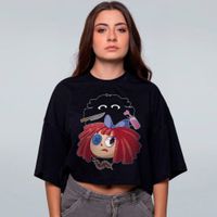 CROPPED OVERSIZED PRETO - BONECA DE PANO