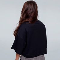 CROPPED OVERSIZED PRETO - BONECA DE PANO