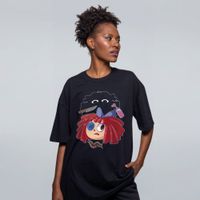 CAMISETA OVERSIZED PRETA - BONECA DE PANO