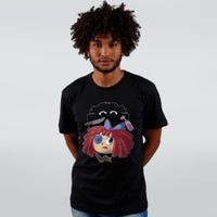 CAMISETA PRETA - BONECA DE PANO