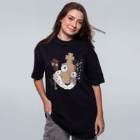 CAMISETA OVERSIZED PRETA - PEÇAS FALTANDO