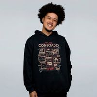 MOLETOM PRETO - ESTÁ TUDO CONECTADO