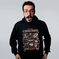 MOLETOM PRETO - ESTÁ TUDO CONECTADO