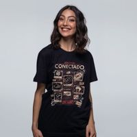 CAMISETA PRETA - ESTÁ TUDO CONECTADO
