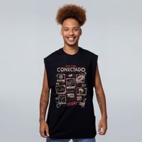 REGATA OVERSIZED PRETA - ESTÁ TUDO CONECTADO