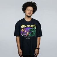 CAMISETA OVERSIZED PRETA - AFTERMATH