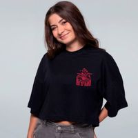 CROPPED OVERSIZED PRETO - OUT OF MANA