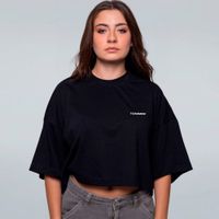 CROPPED OVERSIZED PRETO - LOIRA