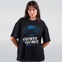 CAMISETA OVERSIZED PRETA - QUINTA DOS CLONES