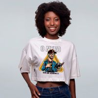 CROPPED OVERSIZED OFF WHITE - O NERD TEM QUE ACABAR