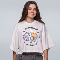 CROPPED OVERSIZED OFF WHITE - QUE PROBLEMÃO