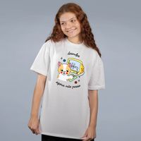 CAMISETA OVERSIZED OFF WHITE - DESCULPE AGORA NÃO POSSO