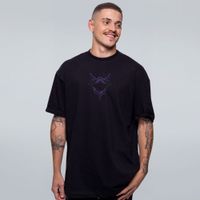 CAMISETA OVERSIZED PRETA - NEON DRAGON