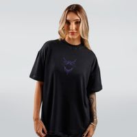CAMISETA OVERSIZED PRETA - NEON DRAGON