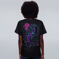 CAMISETA PRETA - NEON DRAGON