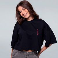 CROPPED OVERSIZED PRETO - TOKYO TIGER