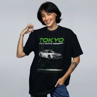 CAMISETA OVERSIZED PRETA - TOKYO SIDEWAYS
