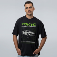 CAMISETA OVERSIZED PRETA - TOKYO SIDEWAYS